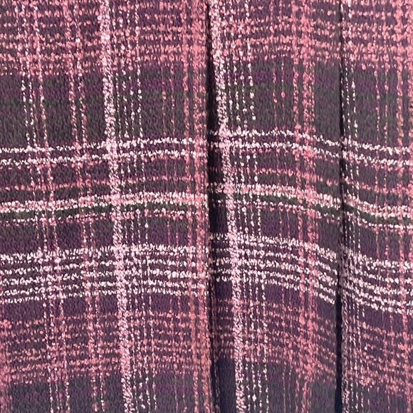 Caslon Purple Black Plaid Straight Skirt Women’s 10 Work Preppy - Picture 3 of 6